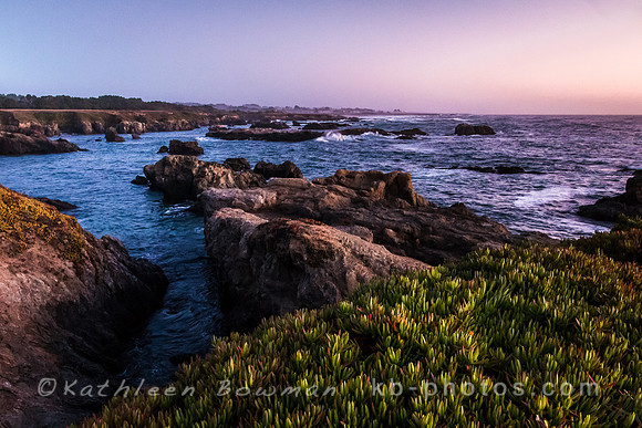 Rocky Shoreline at Dusk