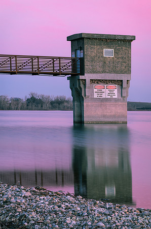 Lake Lowell in the glow of dusk
